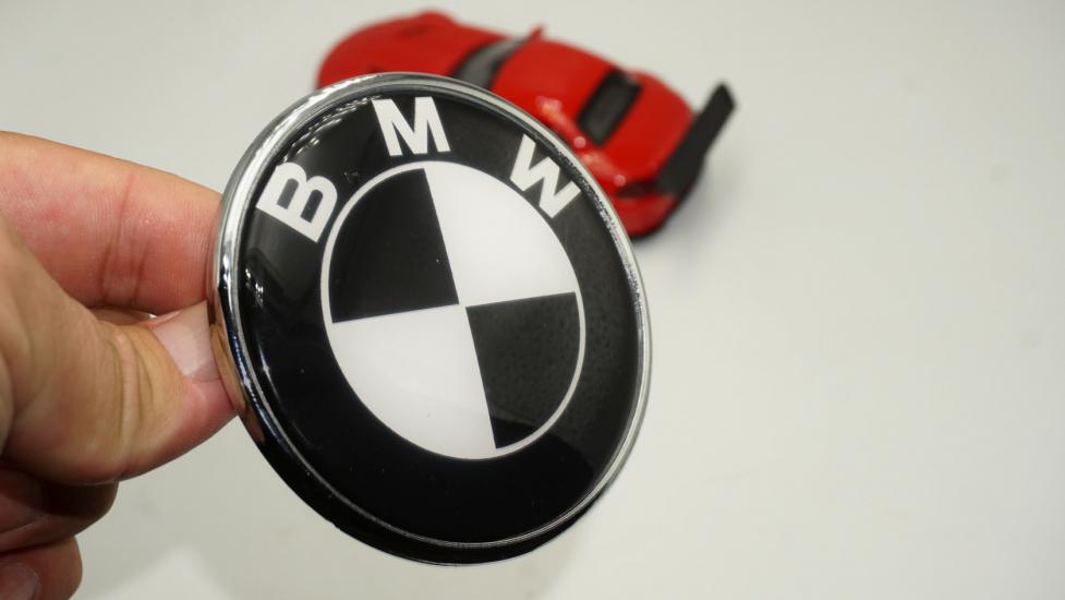 Bmw Bagaj Siyah Beyaz Logo Oem 73mm