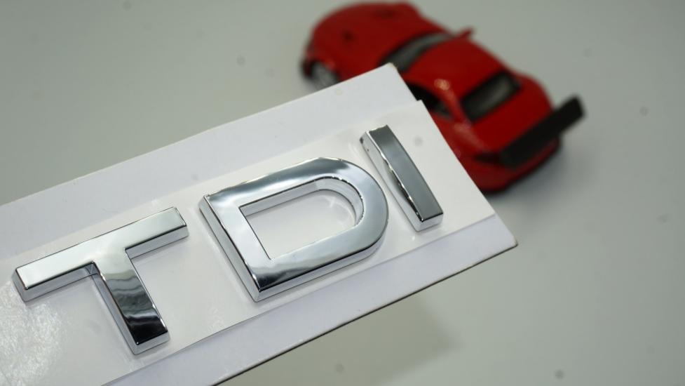 DK Audi TDi Yeni Nesil Bagaj Krom ABS 3M 3D Yazı Logo Amblem