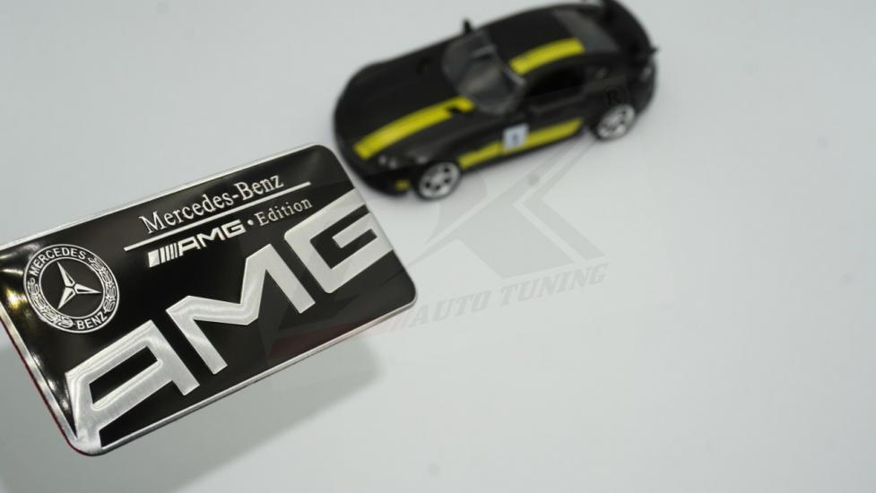 Mercedes Benz AMG Edition Krom Metal Body Plaka 3M 3D Logo Amblem