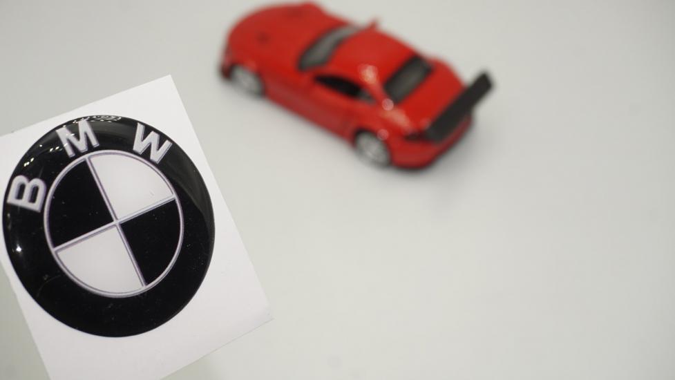 Bmw Siyah Beyaz Damla Desen Direksiyon 3M Logo Amblem