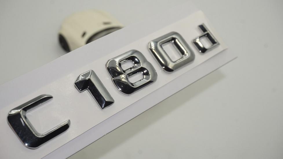 C180d Bagaj Krom Metal 3M 3D Yazı Logo
