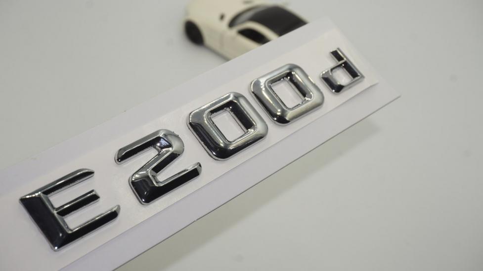 E200d Bagaj Krom Metal 3M 3D Yazı Logo