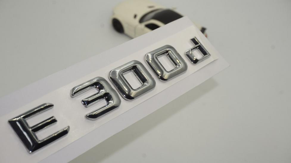 Mercedes Benz E300d Bagaj Krom Metal 3M 3D Yazı Logo