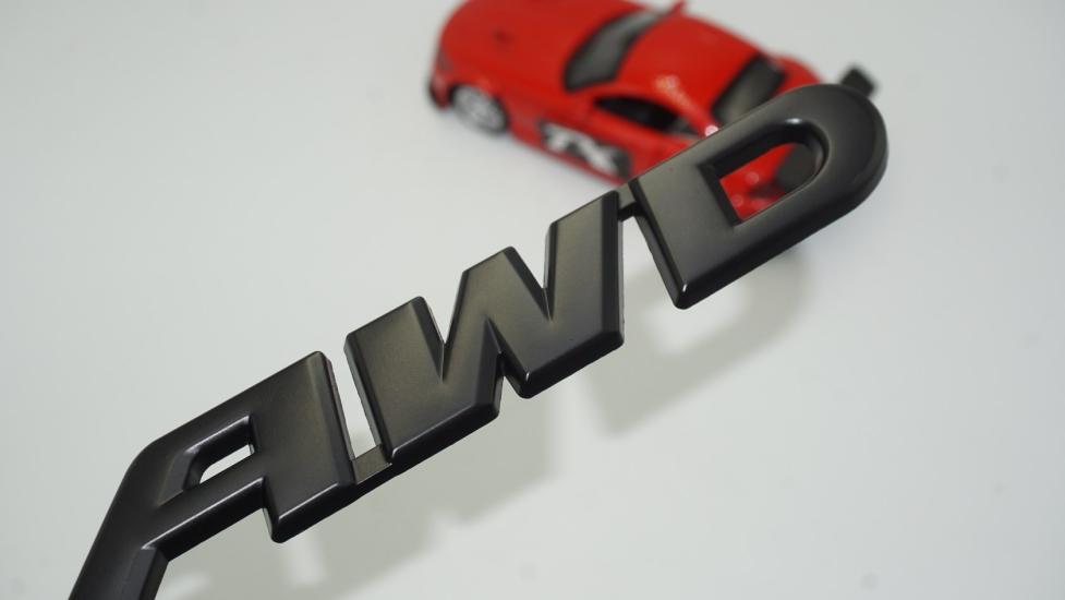 DK AWD All Wheel Drive Ön Panjur Siyah Metal 3D Yazı Logo