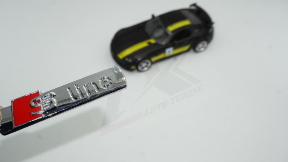 Audi S Line Çamurluk Yanı Metal 3M Logo Amblem