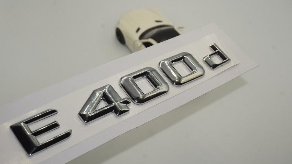 Mercedes Benz E400d Bagaj Krom Metal 3M 3D Yazı Logo