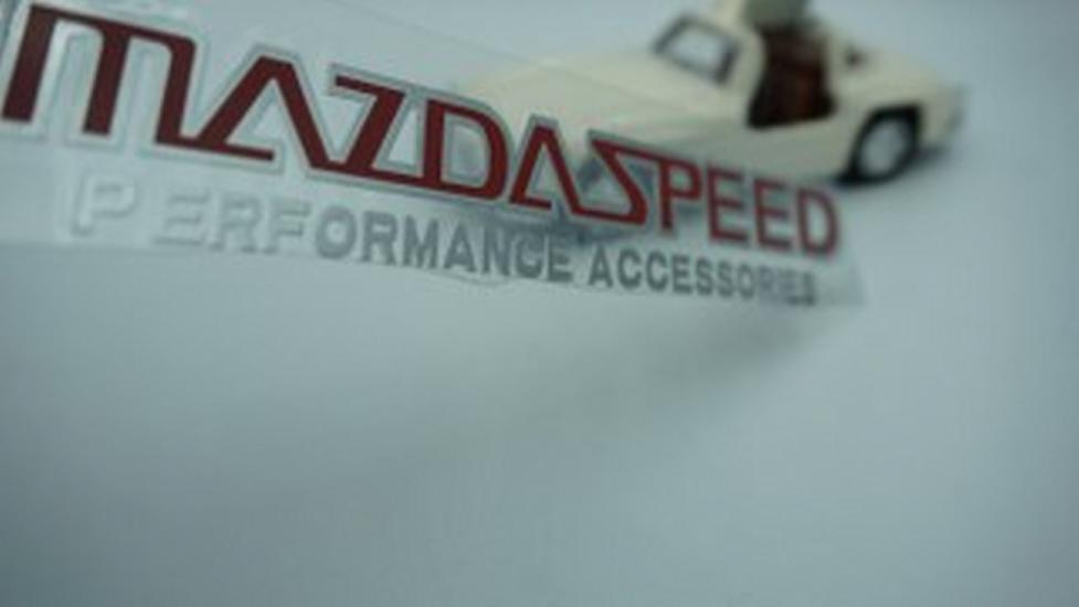Mazda Speed Performance Accessories Alüminyum Torpido Ayna Cam Sticker