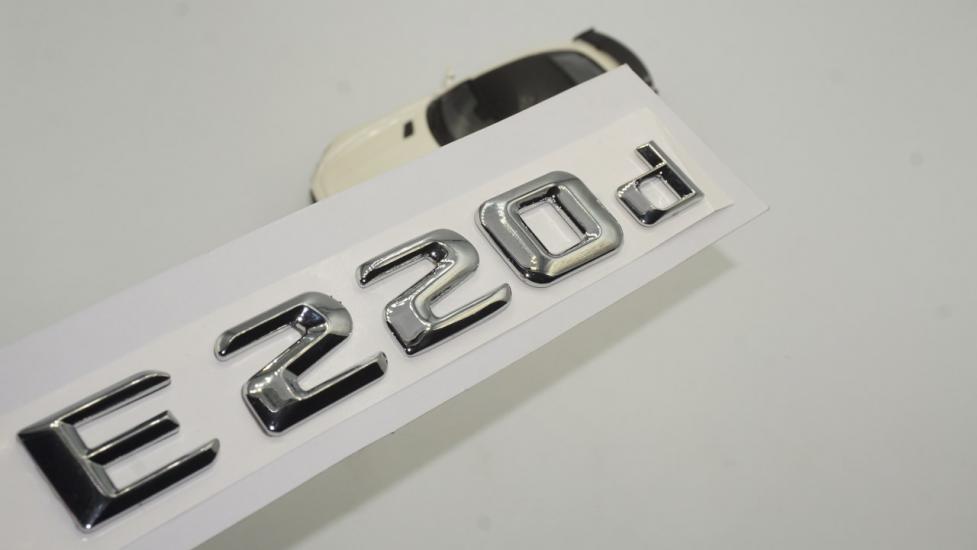 Mercedes Benz E220d Bagaj Krom Metal 3M 3D Yazı Logo
