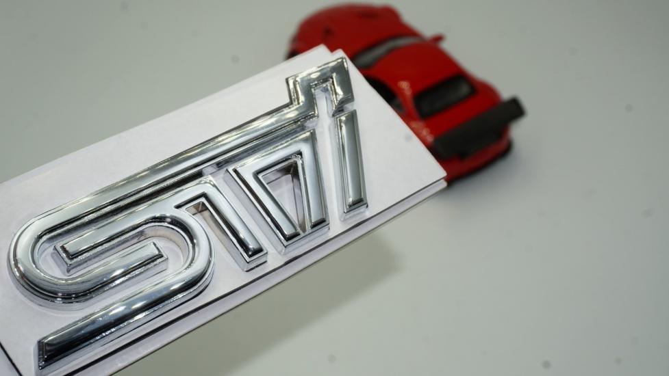 Subaru STi Krom Metal 3M 3D Bagaj Yazı Logo Orjinal Ürün