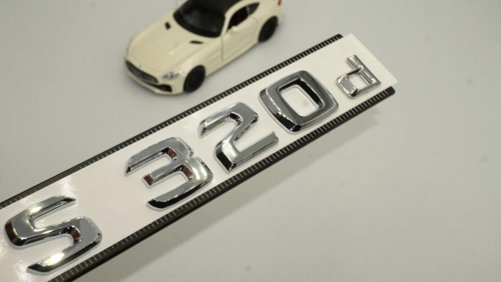 S320d Bagaj Krom Metal 3M 3D Yazı Logo