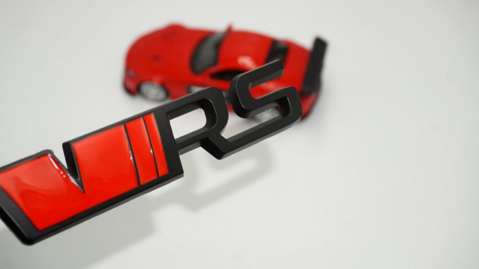 DK Tuning Skoda VRS Bagaj Kırmızı Siyah Metal 3M 3D Logo Arma