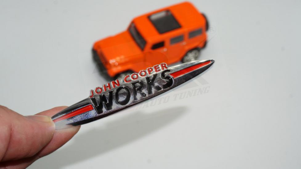 Mini Cooper John Cooper Works Ön Panjur Vidalı Krom Metal 3D Yazı Logo Arma