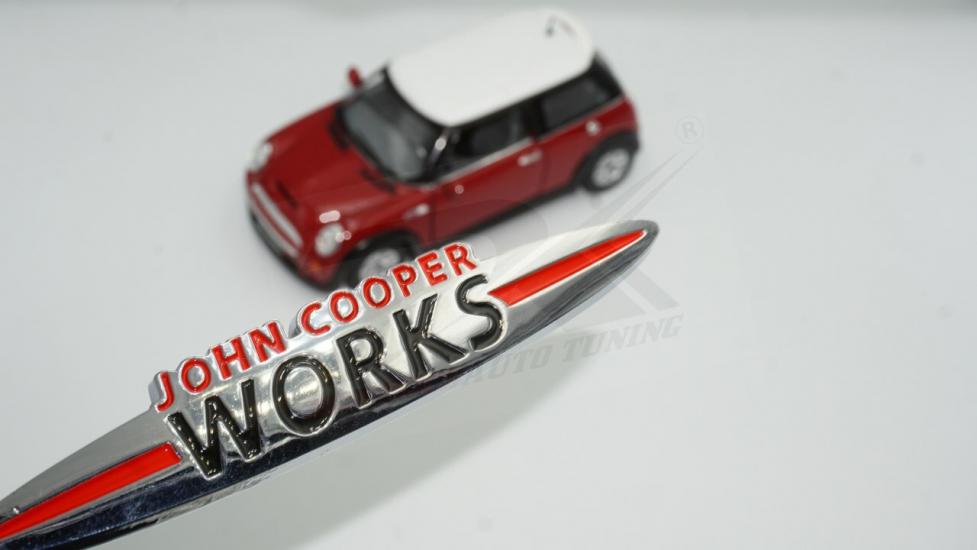 Mini Cooper John Cooper Works Ön Panjur Vidalı Krom Metal 3D Yazı Logo Arma