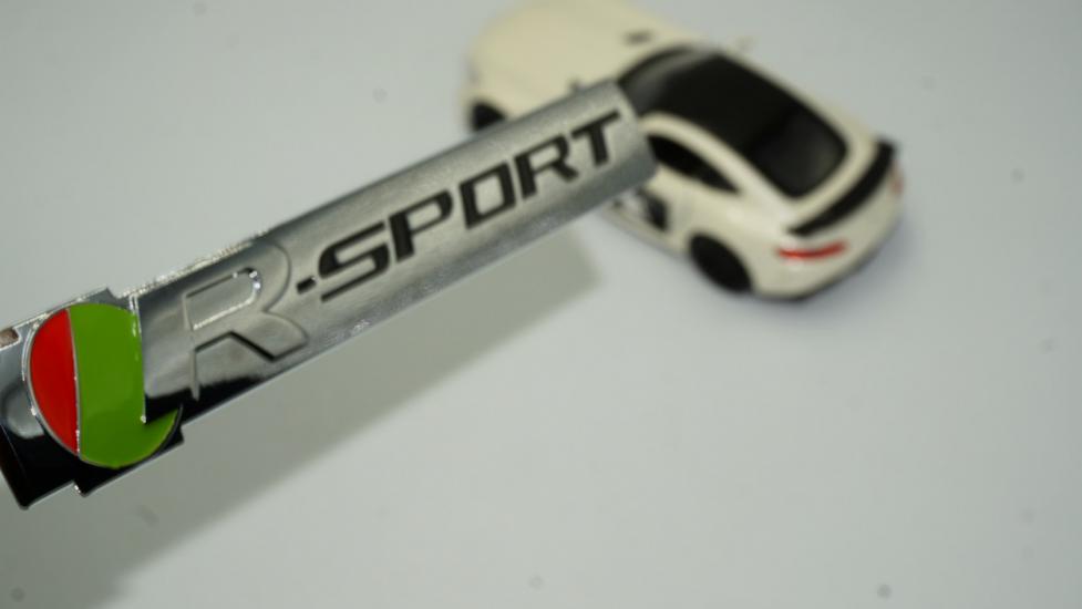 Jaguar R Sport 3M 3D Bagaj Krom Metal Logo Arma