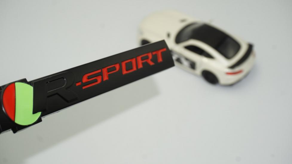 Jaguar R Sport 3M 3D Bagaj Siyah Metal Logo Arma