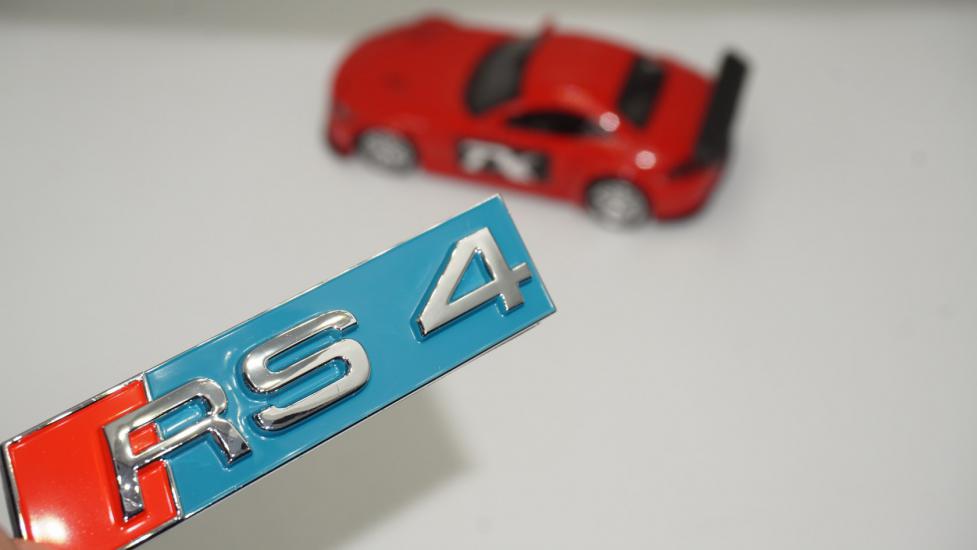 Audi RS4 Yeni Nesil Turkuaz 3M 3D Bagaj Logo Orjinal ürün