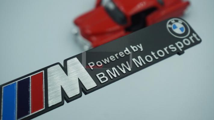 Bmw M Motorsport Krom Metal 3M Çamurluk Yanı Logo Amblem