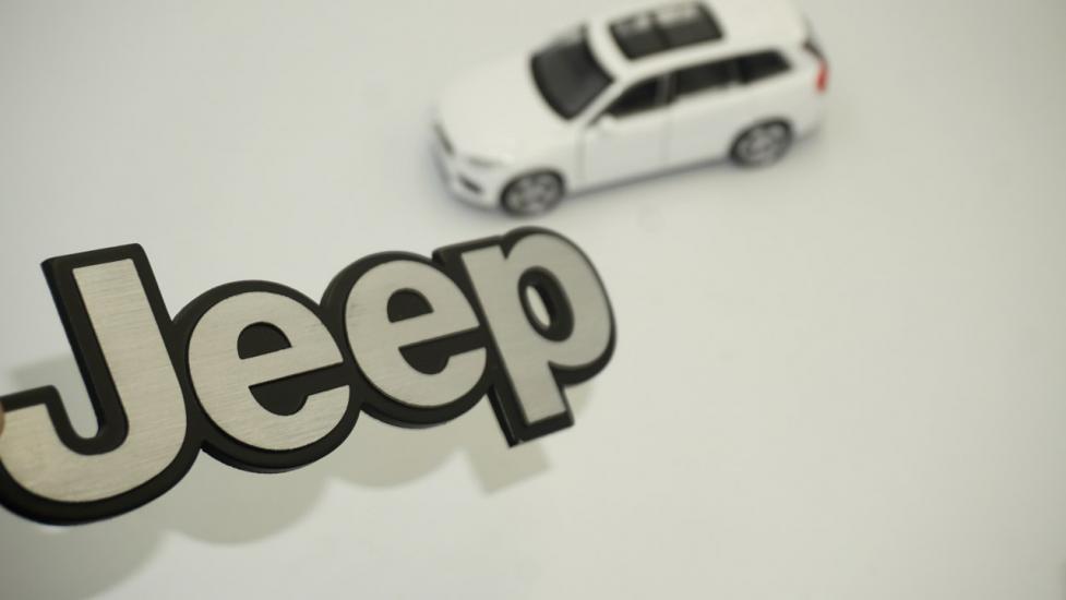 Jeep Kaput Bagaj Yeni Nesil 3M 3D Krom Metal Logo Amblem Arma