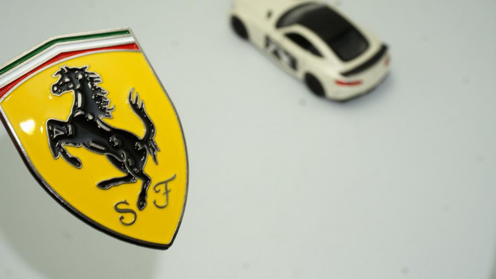 S F Ferrari Krom Metal Body 3M 3D Logo Amblem