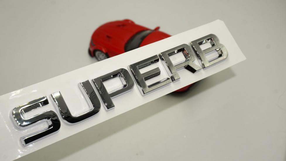 Skoda SUPERB Bagaj Krom ABS 3M 3D Yazı Logo Amblem Orjinal Ürün