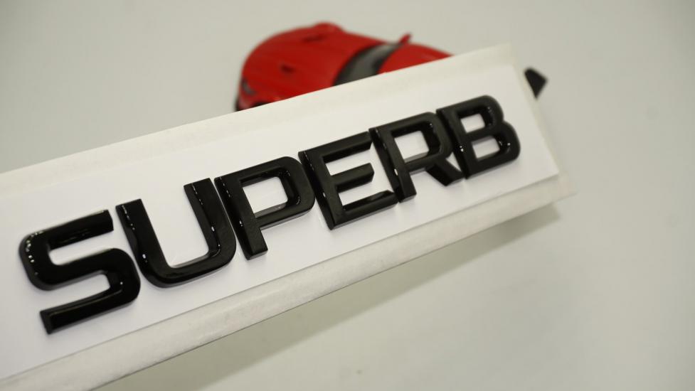 Skoda SUPERB Bagaj Parlak Siyah ABS 3M 3D Yazı Logo Amblem Orjinal Ürün