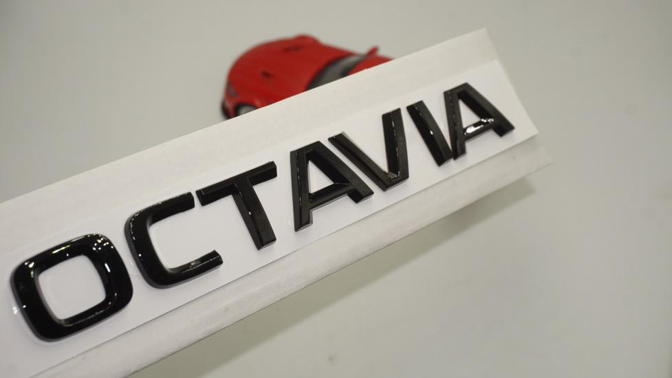 Skoda OCTAVIA 4 Bagaj Parlak Siyah ABS 3M 3D Yazı Logo Amblem Orjinal Ürün