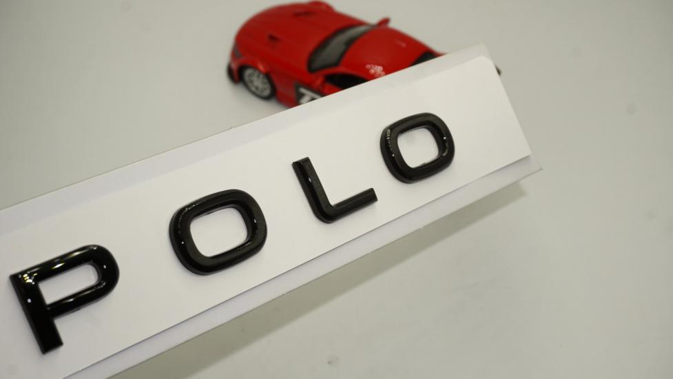 Volkswagen Polo 2021+ Bagaj 3M 3D Yeni Nesil Parlak Siyah ABS Yazı Logo Amblem