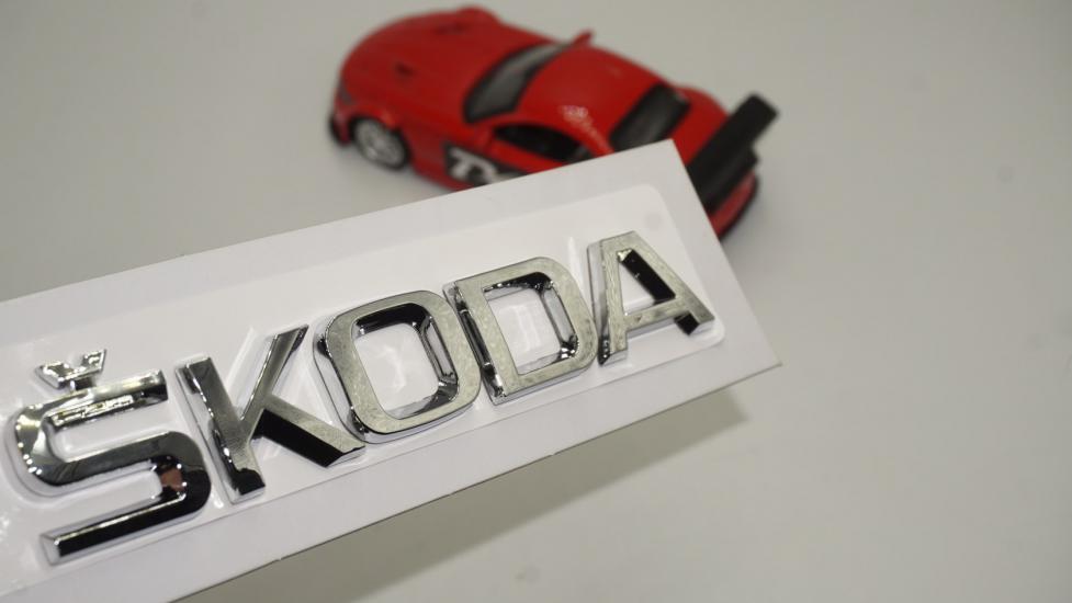 DK Tuning Skoda Bagaj Krom ABS Yazı Logo Amblem