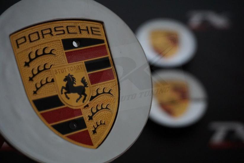 Porsche Parlak Krom Orjinal Jant Göbeği Kapak Seti 65mm