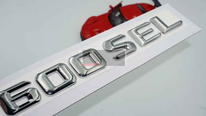 600 SEL Bagaj Krom Metal 3M 3D Yazı Logo
