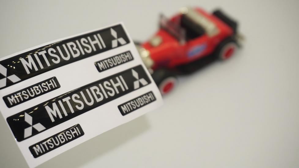 Mitsubishi Logo Damla Silikon Grup Sticker