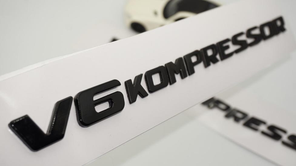 DK Tuning Benz V6 Kompressor Çamurluk Yanı Siyah Logo Amblem 2 Li Set