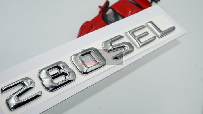 280 SEL Bagaj Krom Metal 3M 3D Yazı Logo
