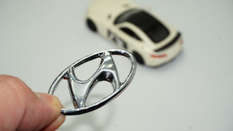 DK Hyundai Direksiyon Göbeği Krom Metal Logo Orjinal Ürün