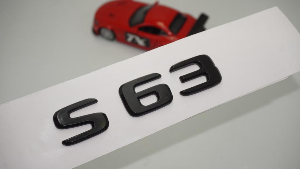 S 63 Bagaj Parlak Siyah ABS 3M 3D Yazı Logo