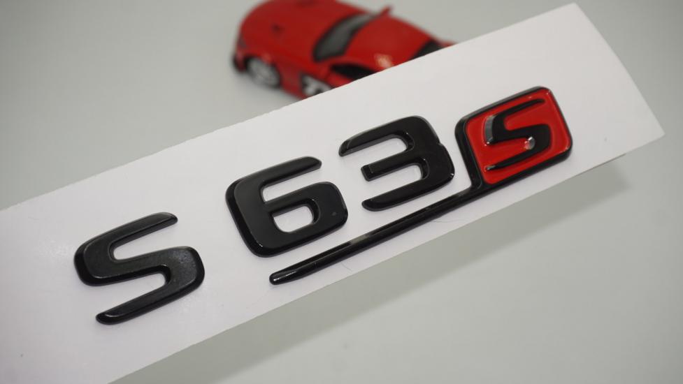 S 63S Bagaj Parlak Siyah ABS 3M 3D Yazı Logo