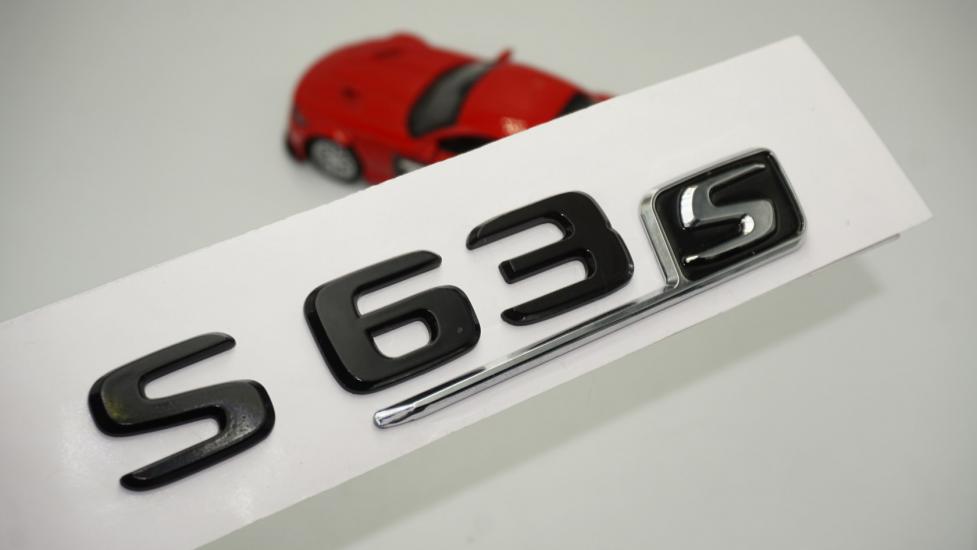 S 63S Bagaj Parlak Siyah ABS 3M 3D Yazı Logo