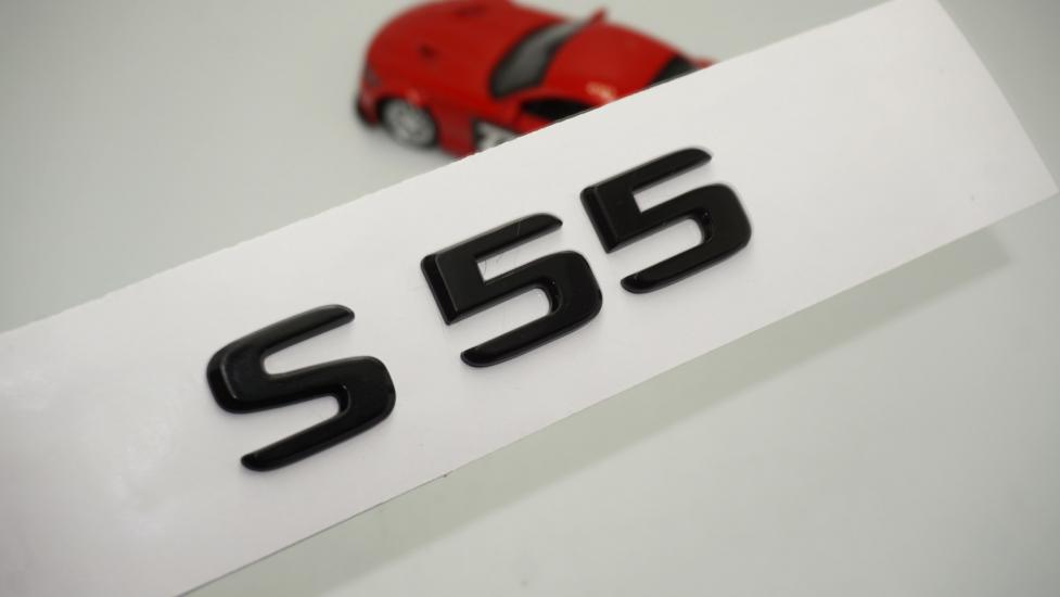 S 55 Bagaj Parlak Siyah ABS 3M 3D Yazı Logo