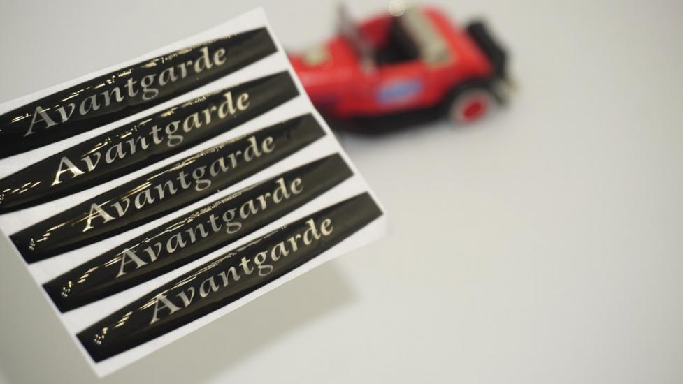 Avantgarde Logo Metalize Kapı Kolu 5 Li Damla Desen Sticker Set