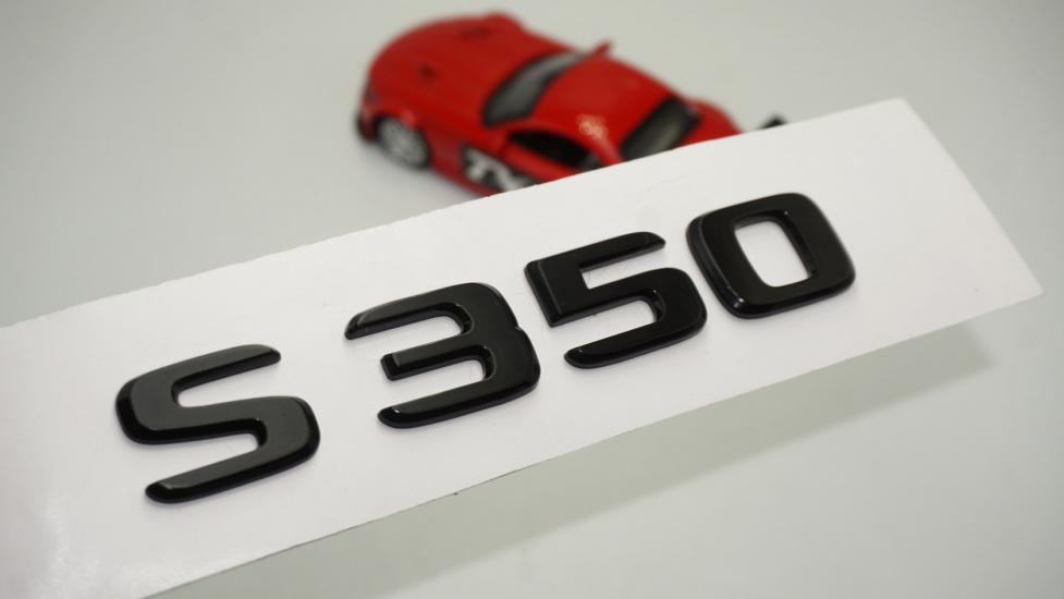 S 350 Bagaj Parlak Siyah ABS 3M 3D Yazı Logo