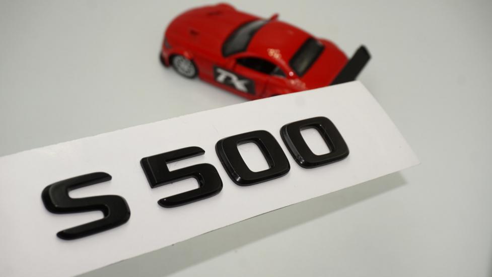S 500 Bagaj Parlak Siyah ABS 3M 3D Yazı Logo