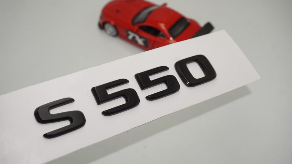 S 550 Bagaj Parlak Siyah ABS 3M 3D Yazı Logo