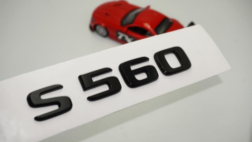 S 560 Bagaj Parlak Siyah ABS 3M 3D Yazı Logo