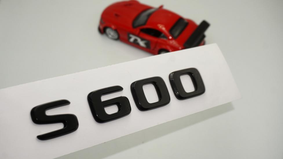 S 600 Bagaj Parlak Siyah ABS 3M 3D Yazı Logo
