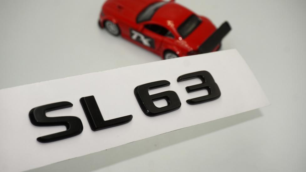 SL 63 Bagaj Parlak Siyah ABS 3M 3D Yazı Logo