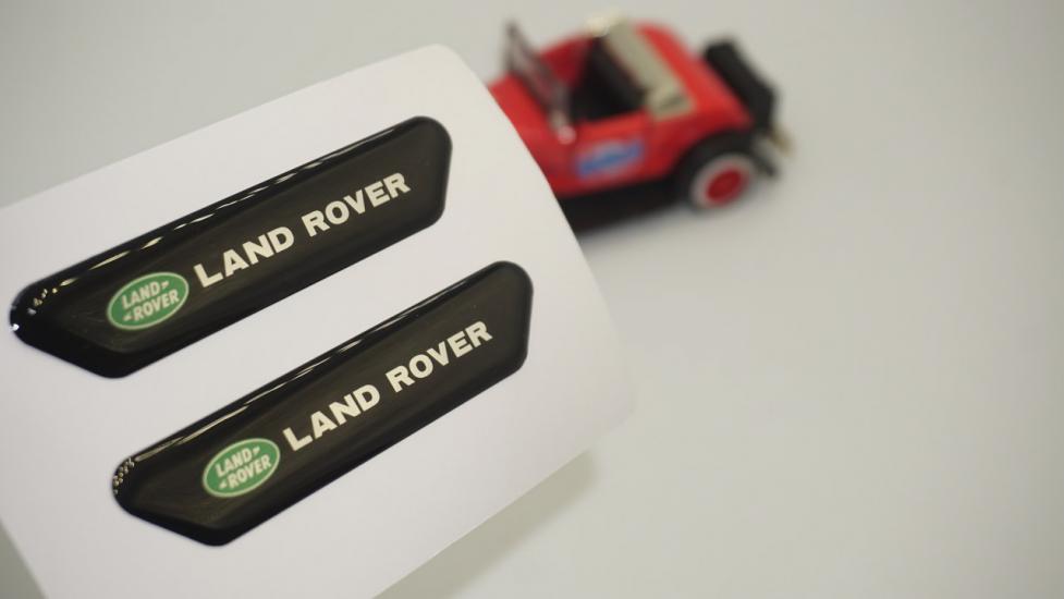 Land Rover Logo Çamurluk Yanı Ve Ayna Metalize Damla Desen 3M Logo Arma