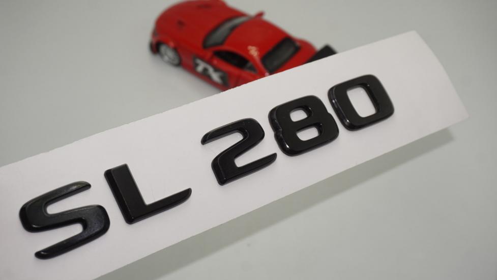 SL 280 Bagaj Parlak Siyah ABS 3M 3D Yazı Logo