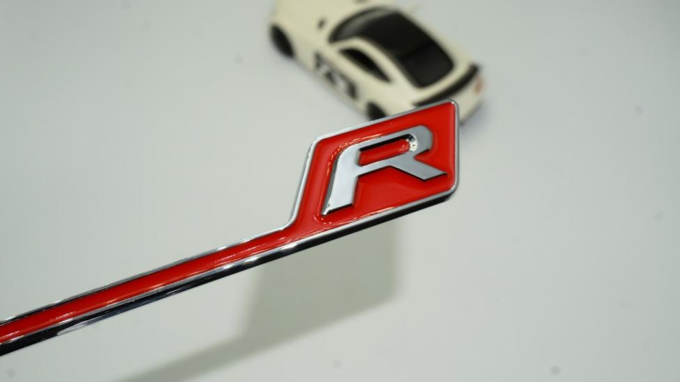 DK Benz AMG R GT R Eklenti Kırmızı Krom ABS 3M 3D Bagaj Logo Amblem