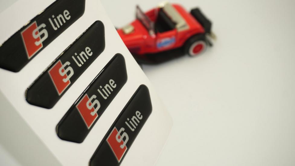 Audi S Line Logo Kapı Kenarı Koruma Metalize Damla Desen 3M Band