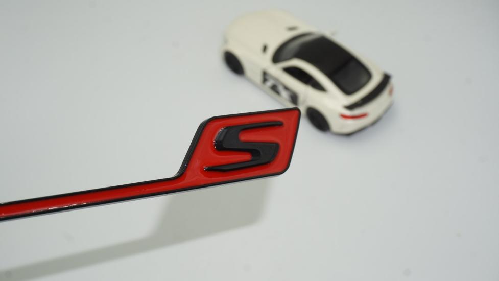 DK Benz AMG S GT S Eklenti Kırmızı Siyah ABS 3M 3D Bagaj Logo Amblem